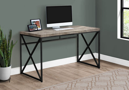 Contemporary Glossy Computer Desk with Sturdy Metal Base - Multiple Colors