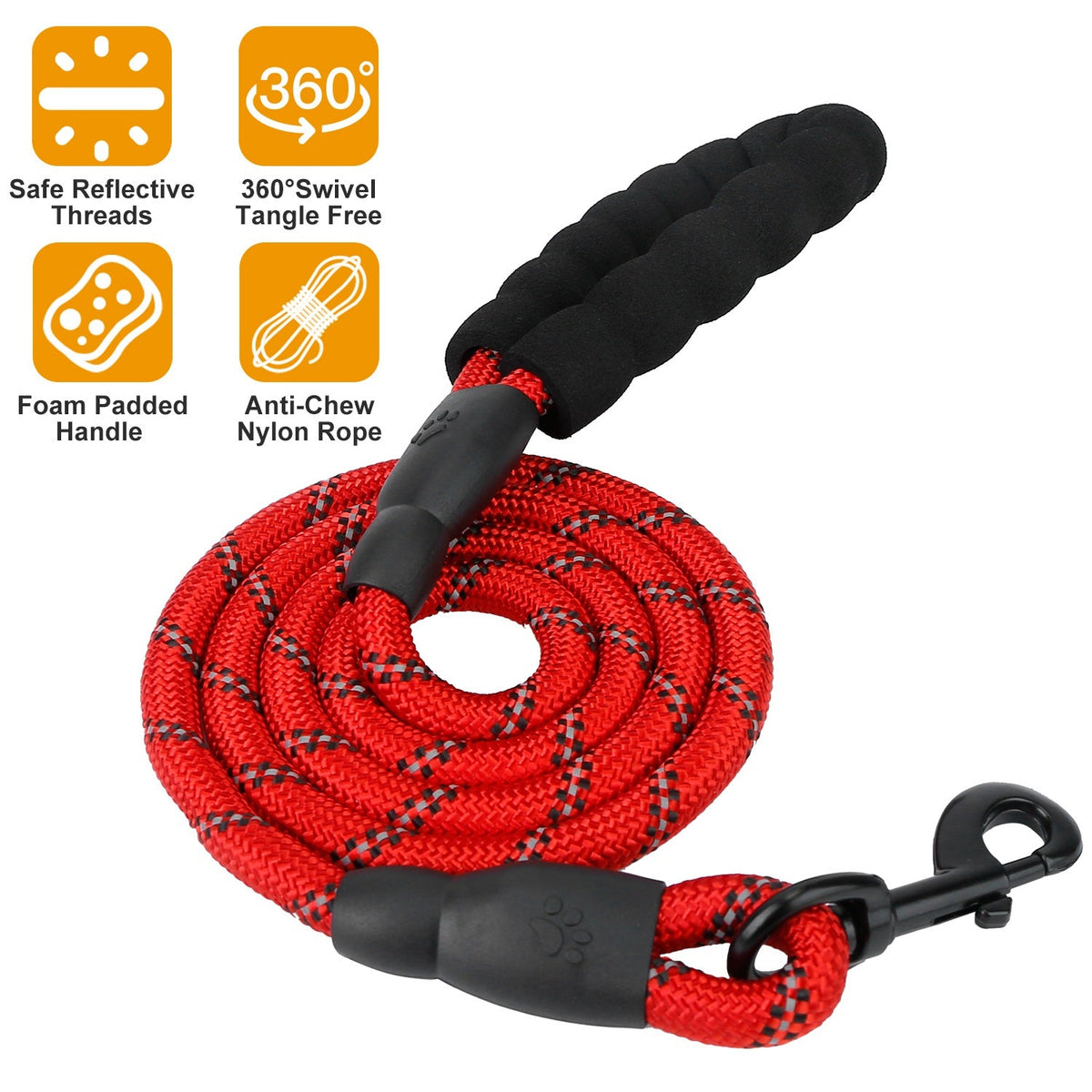 GBruno 5FT Dog Leash Dog Training Walking