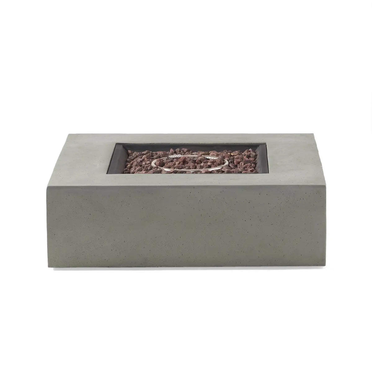 Modern 50,000 BTU Square Fire Table with Propane Tank - Gray