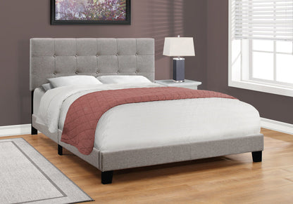 Transitional Upholstered Bed Frame with Tufted Fabric - Multiple Colors