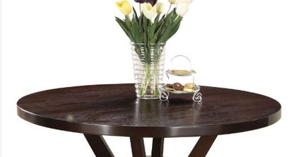Drake Round Dining Table with Minimalist Design - Espresso