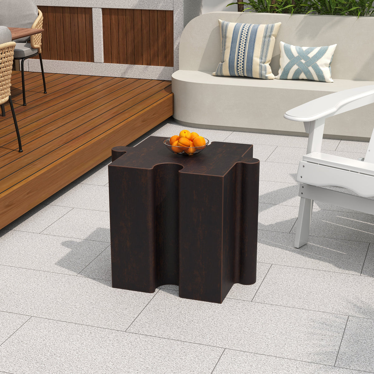 3-Piece Artistic Puzzle Coffee Table Set