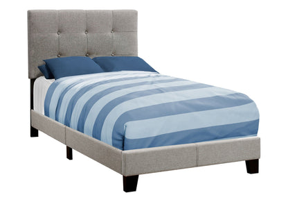 Transitional Upholstered Bed Frame with Tufted Fabric - Multiple Colors