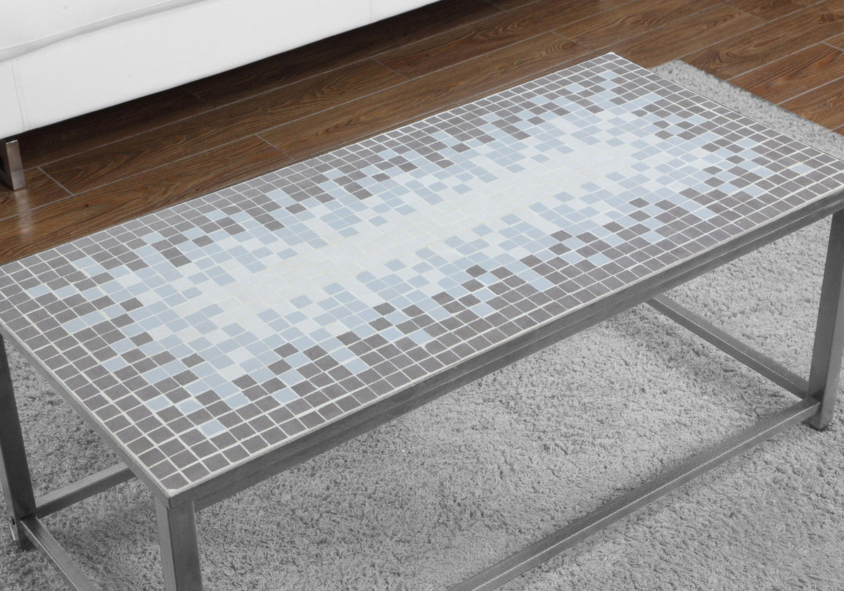 Rectangular Coffee Table with Terracotta Top - Light Brown or Dark Gray