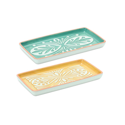 Ornamental Ceramic Tray (Set of 6)