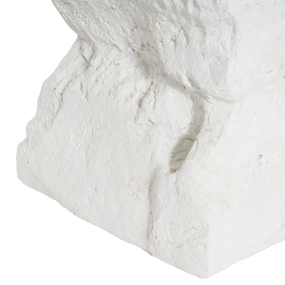 Cleo Modern Outdoor Side Table with Weather-Resistant MGO - Matte White
