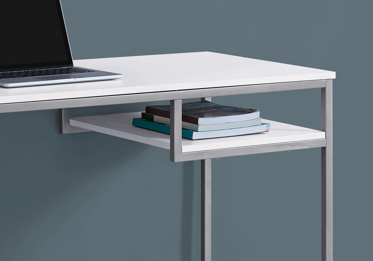 Compact Modern Computer Desk with Open Storage - Multiple Colors