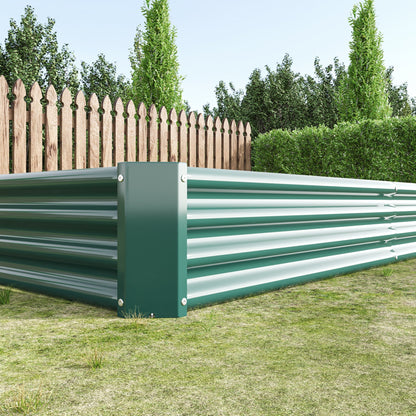 Metal Raised Garden Bed Kit with Anti-Rust Coating - Silver