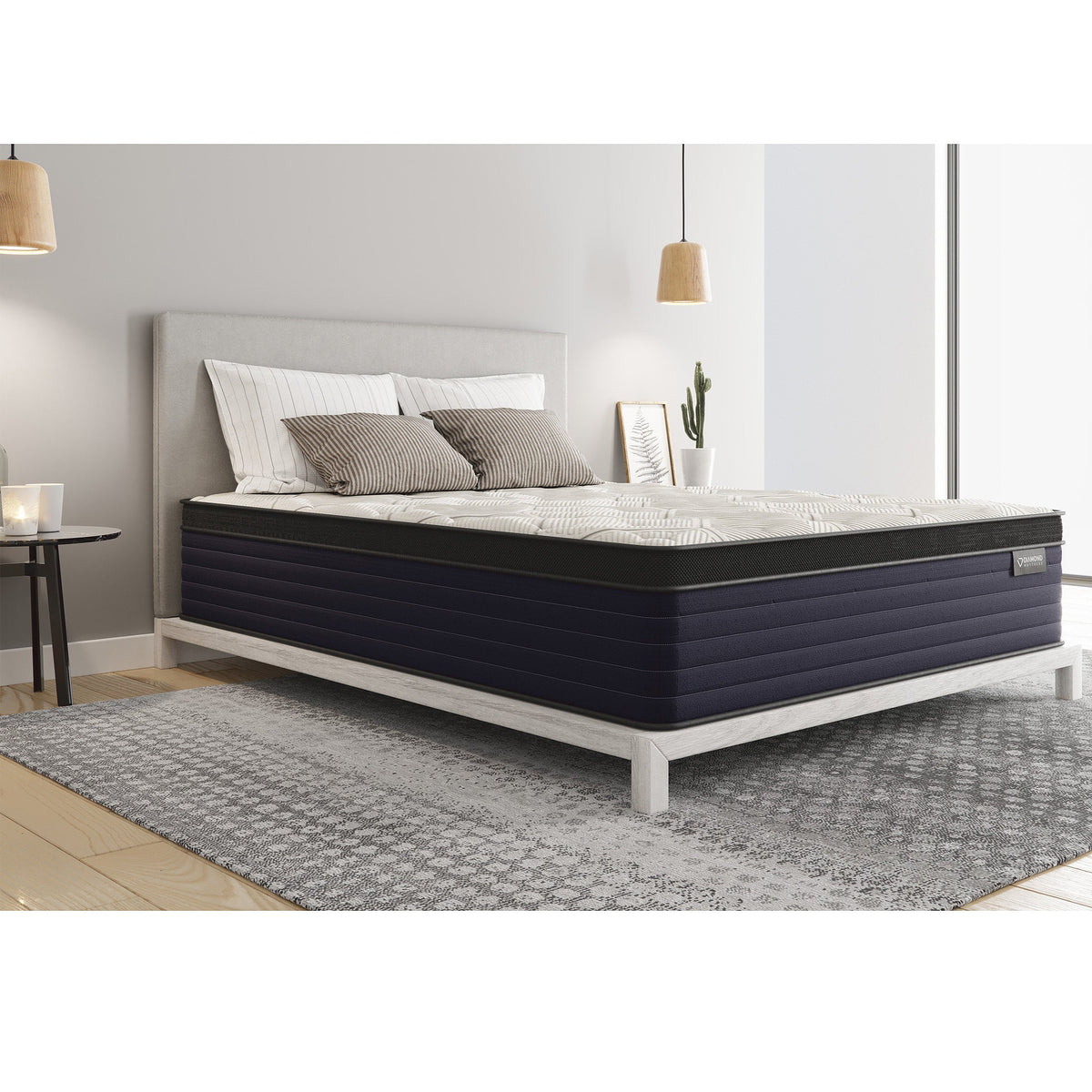 Firm Hybrid Memory Foam Mattress with Copper Cooling - Queen