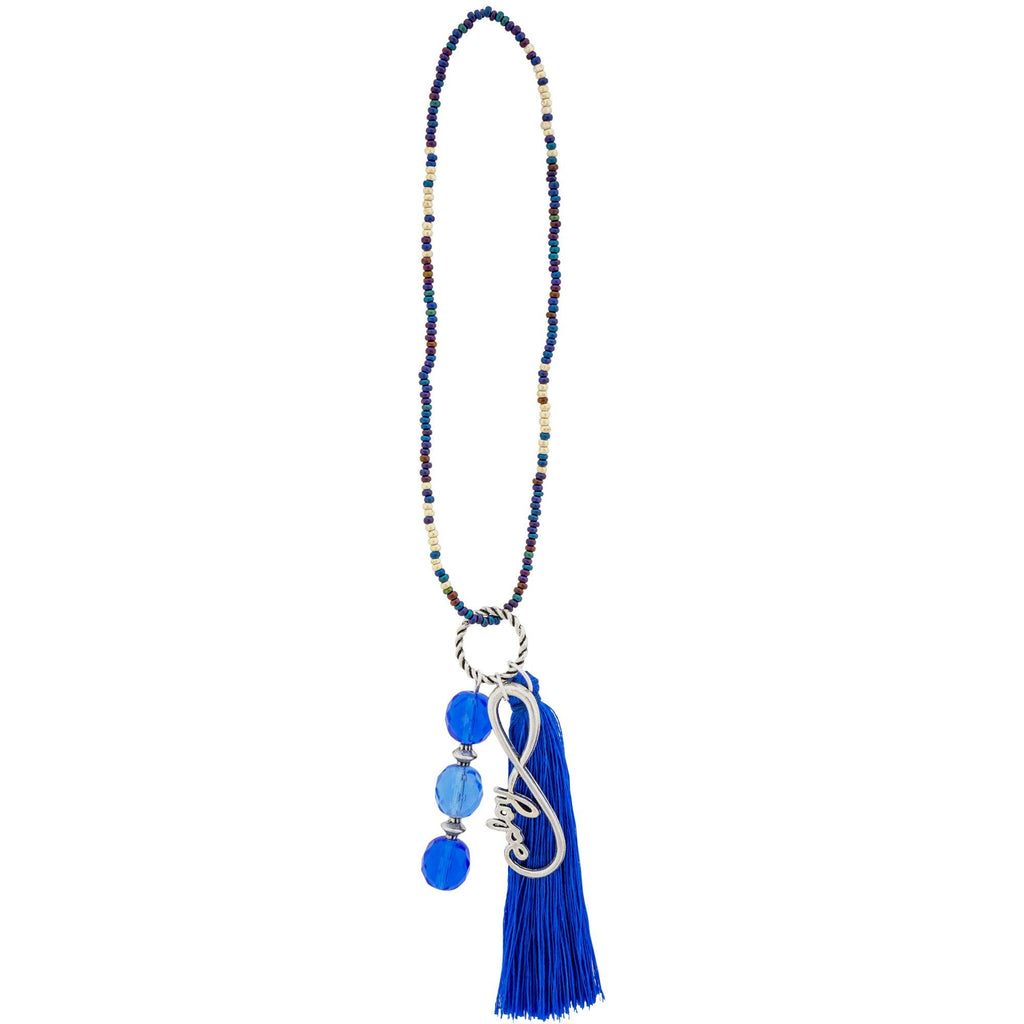 Blue Hope Beaded Bag Charm!