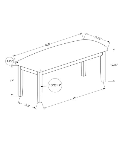 Rectangular Upholstered Hallway Bench