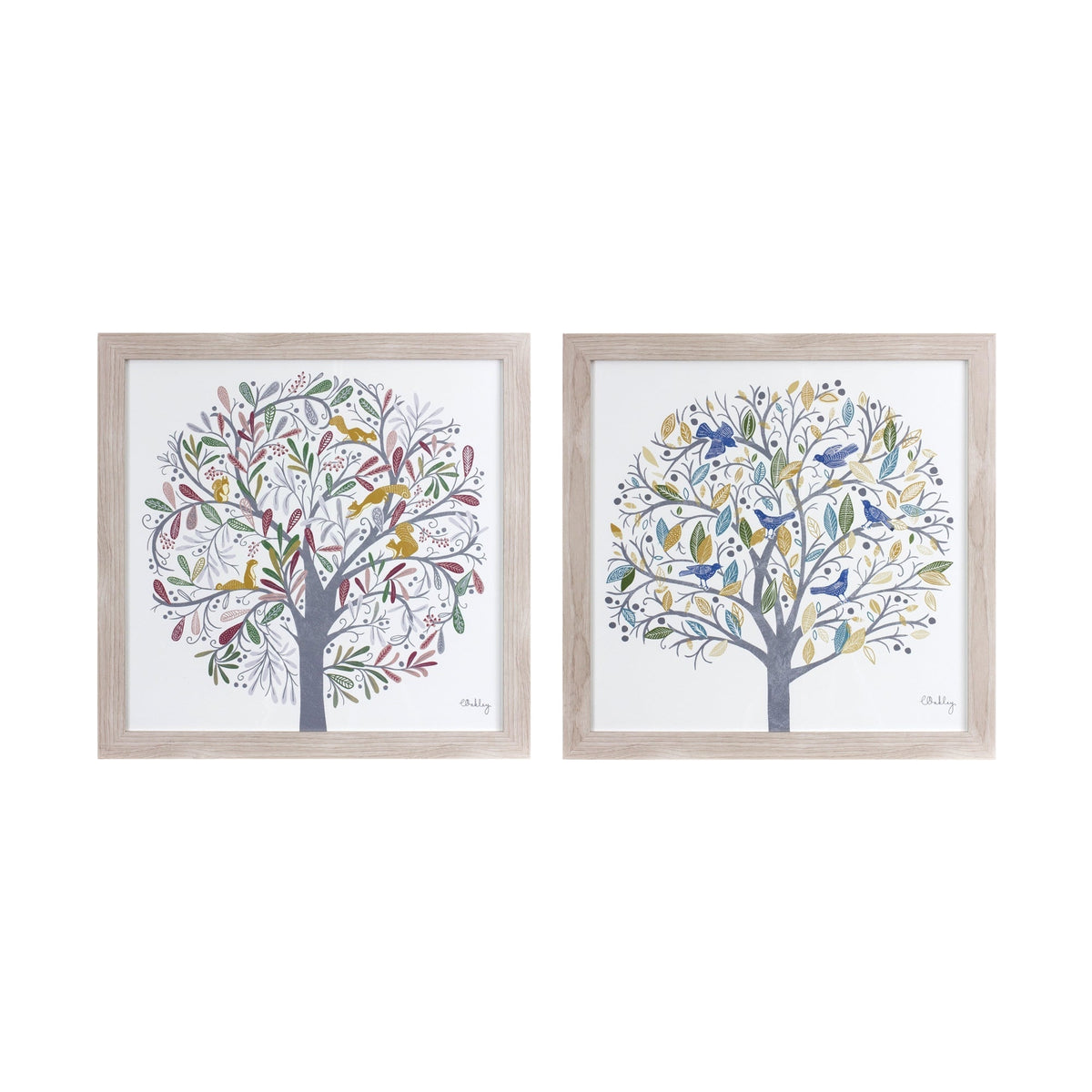 Framed tree print (set of 2)