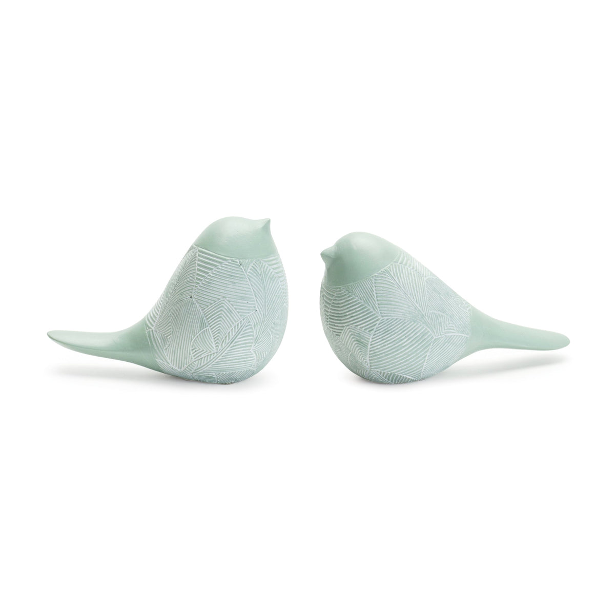 Modern etched bird figurine (set of 4)