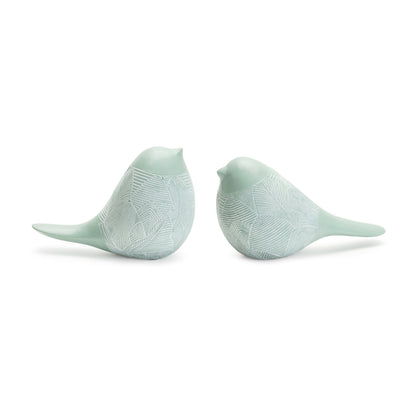 Modern etched bird figurine (set of 4)