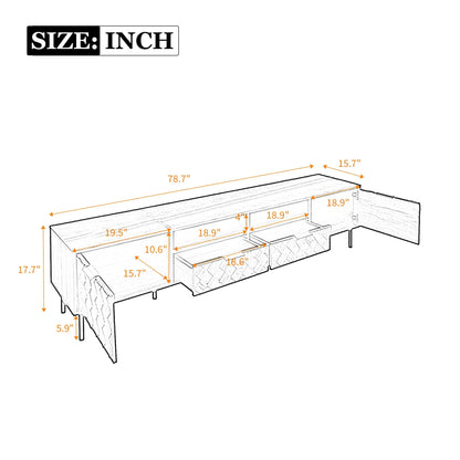 TV Stand for TVs Up to 85" with Closed Storage - Walnut