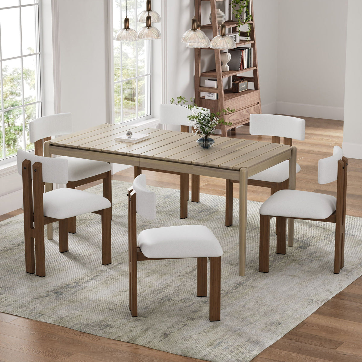 Modern Upholstered Armless Dining Chairs with Metal Legs - Multiple Colors