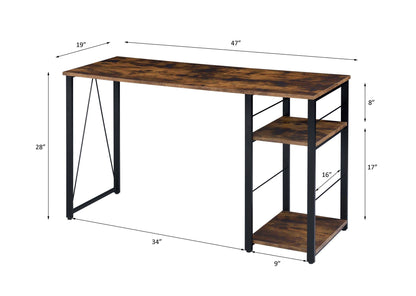 Vadna Writing Desk with Functional Shelving - Black, White, or Dark Brown