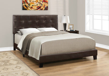 Transitional Upholstered Bed Frame with Tufted Fabric - Multiple Colors
