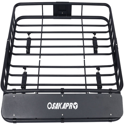 Rooftop Cargo Carrier Basket Steel Universal Fit - Black