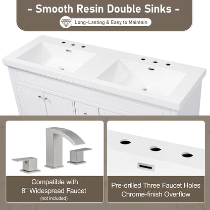 Vanity Top With Undermount Rectangular Double Sinks
