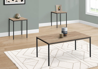 Contemporary 3-Piece Table Set with Metal Frame - Multiple Colors