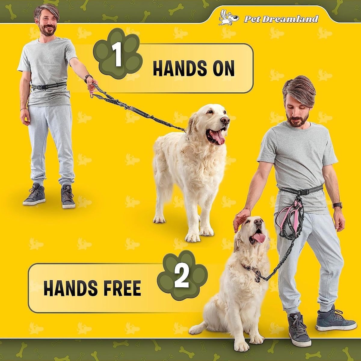 Exquisite Hands-Free Dog Leash for Large Dogs