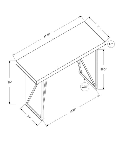 Contemporary White Computer Desk for Home Office & Laptop