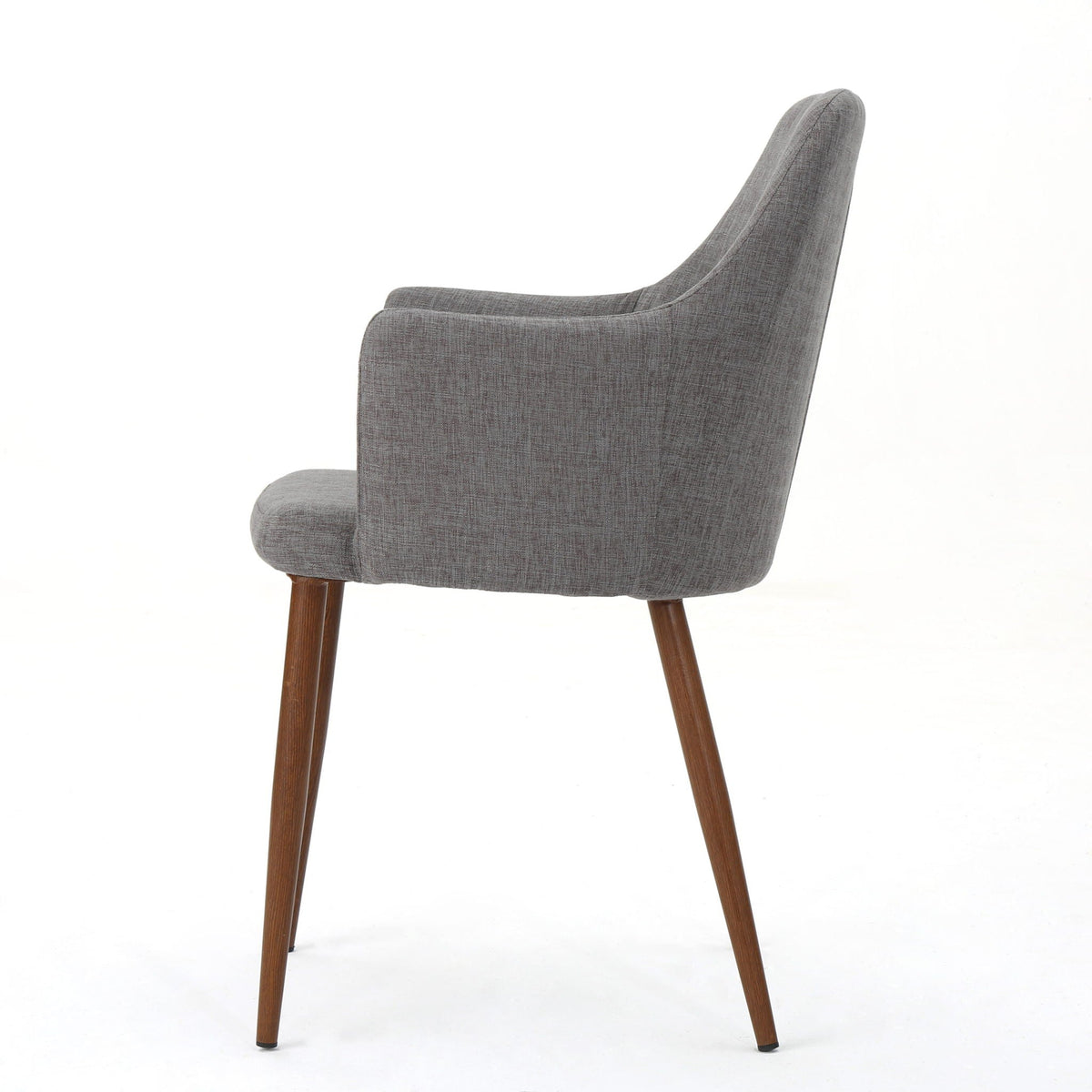 Elegant Dining Chair with Contoured Support - Orange, Dark Gray, Green