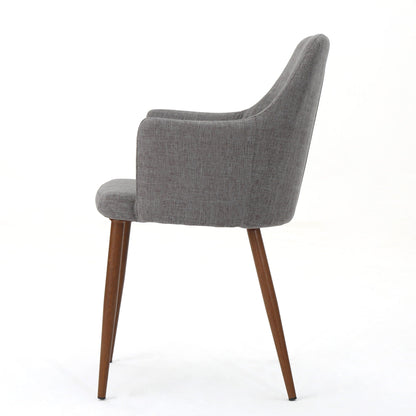 Elegant Dining Chair with Contoured Support - Orange, Dark Gray, Green