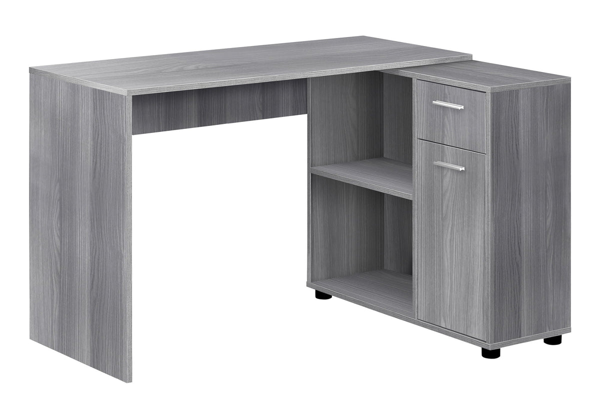 L-Shaped Computer Desk with Storage Drawers - Multiple Colors