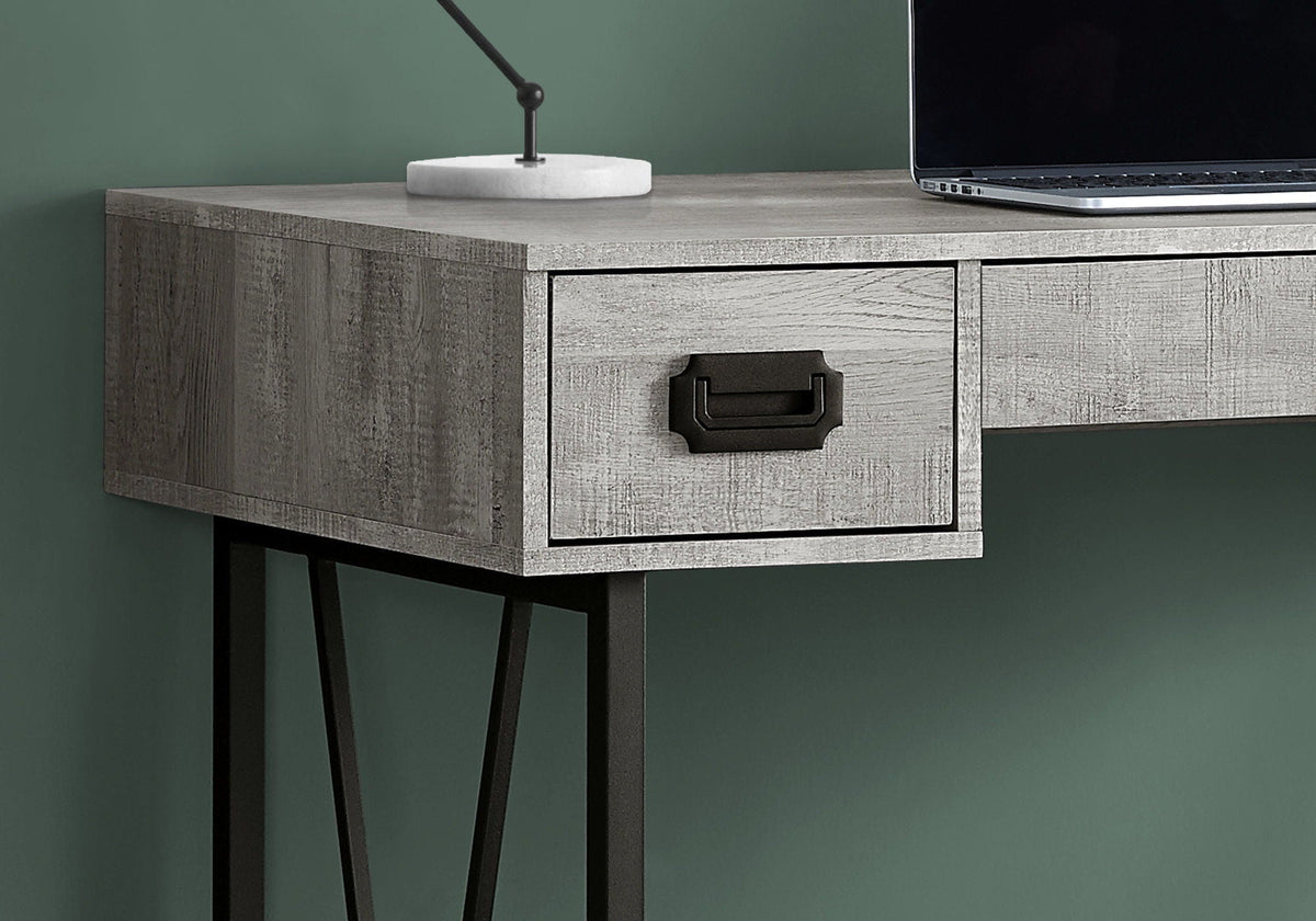 Transitional Computer Desk with Storage Drawers - Light Brown, Dark Gray, or Dark Brown