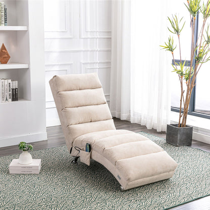 Ergonomic Electric Massage Chaise Lounge with Remote Control - Multiple Colors
