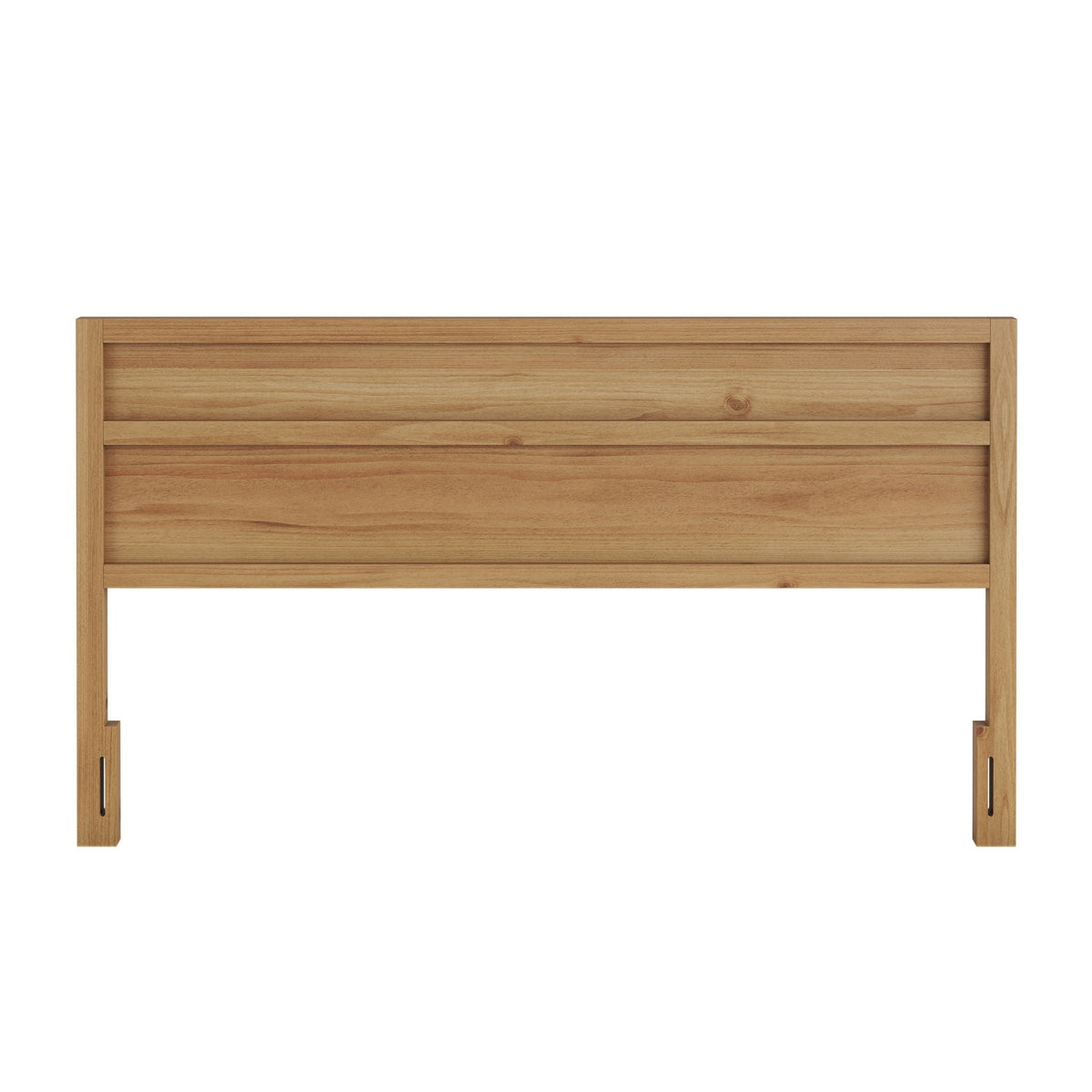 Light Brown Panel Headboard with Horizontal Slats - Maddox