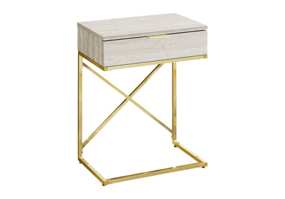 Accent Side Table with Storage Drawer - Contemporary Design