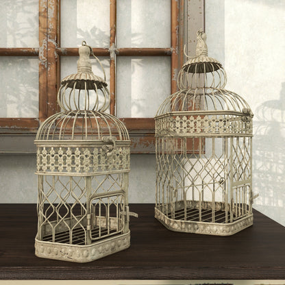 Cream Vintage Metal Birdcage