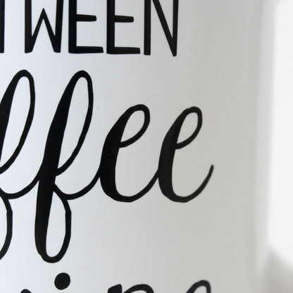 Funny Coffee Mug – Life Is What Happens Between Coffee & Wine | Ceramic Gift