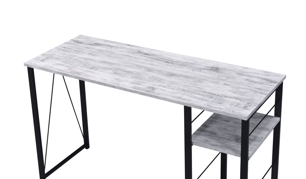 Vadna Writing Desk with Functional Shelving - Black, White, or Dark Brown