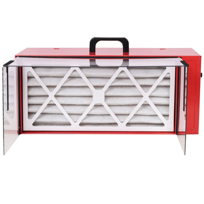 Portable Tabletop Dust Collector with HEPA Filter - Red