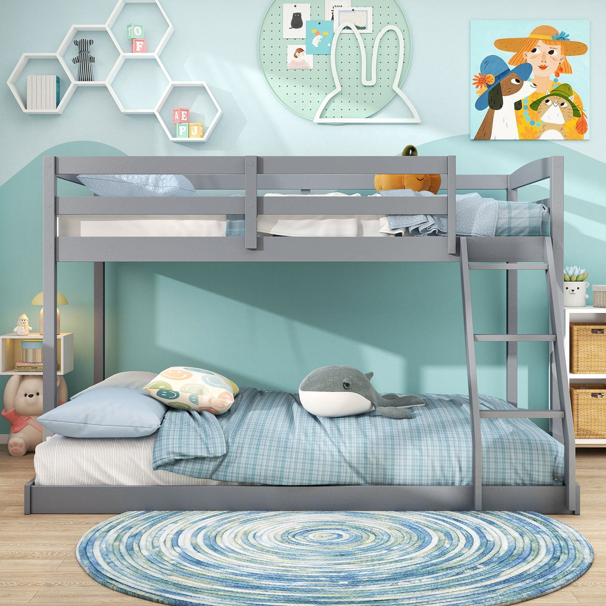 Twin Over Full Bunk Bed Low Floor Bunk Bed Frame