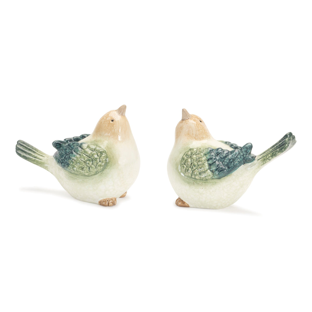 Terra cotta bird figurine (set of 4)