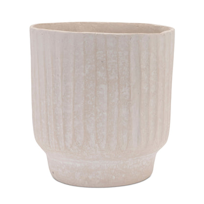 Recycled paper chalk vase 7.5"h
