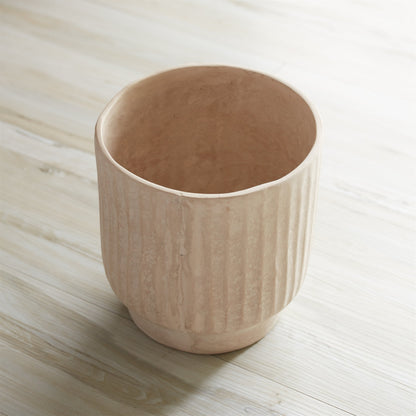 Recycled paper chalk vase 7.5"h