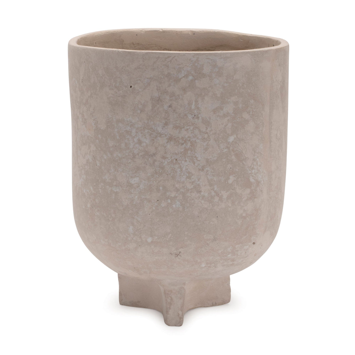 Recycled paper chalk vase 7"h