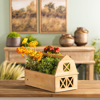 Wood Barn Caddy Tray 15"L