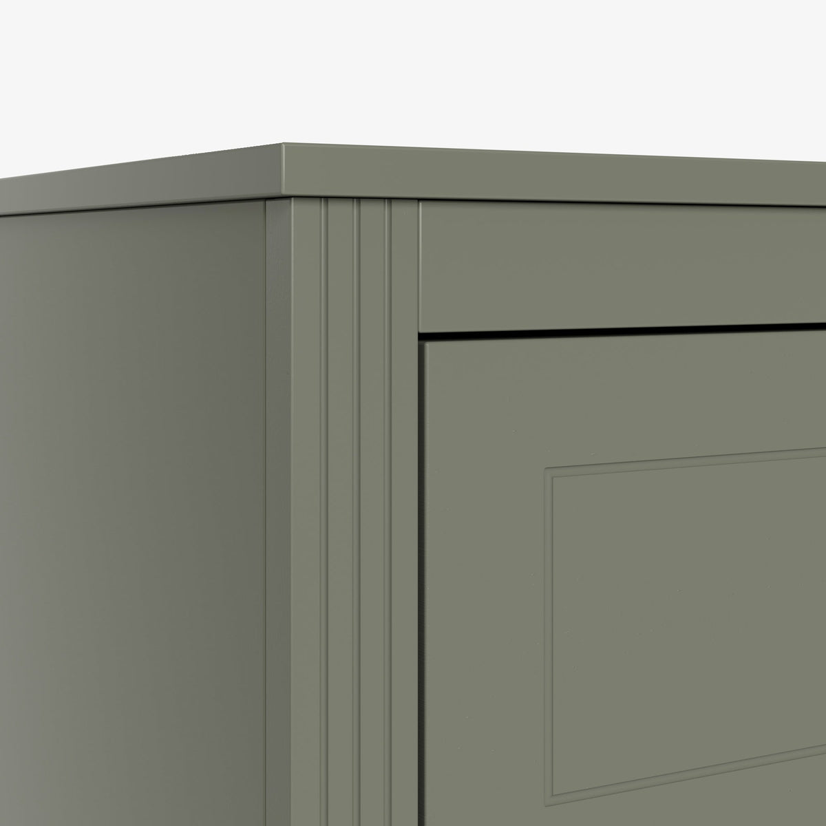 6-Drawer Double Dresser with Solid Wood Legs - Olive