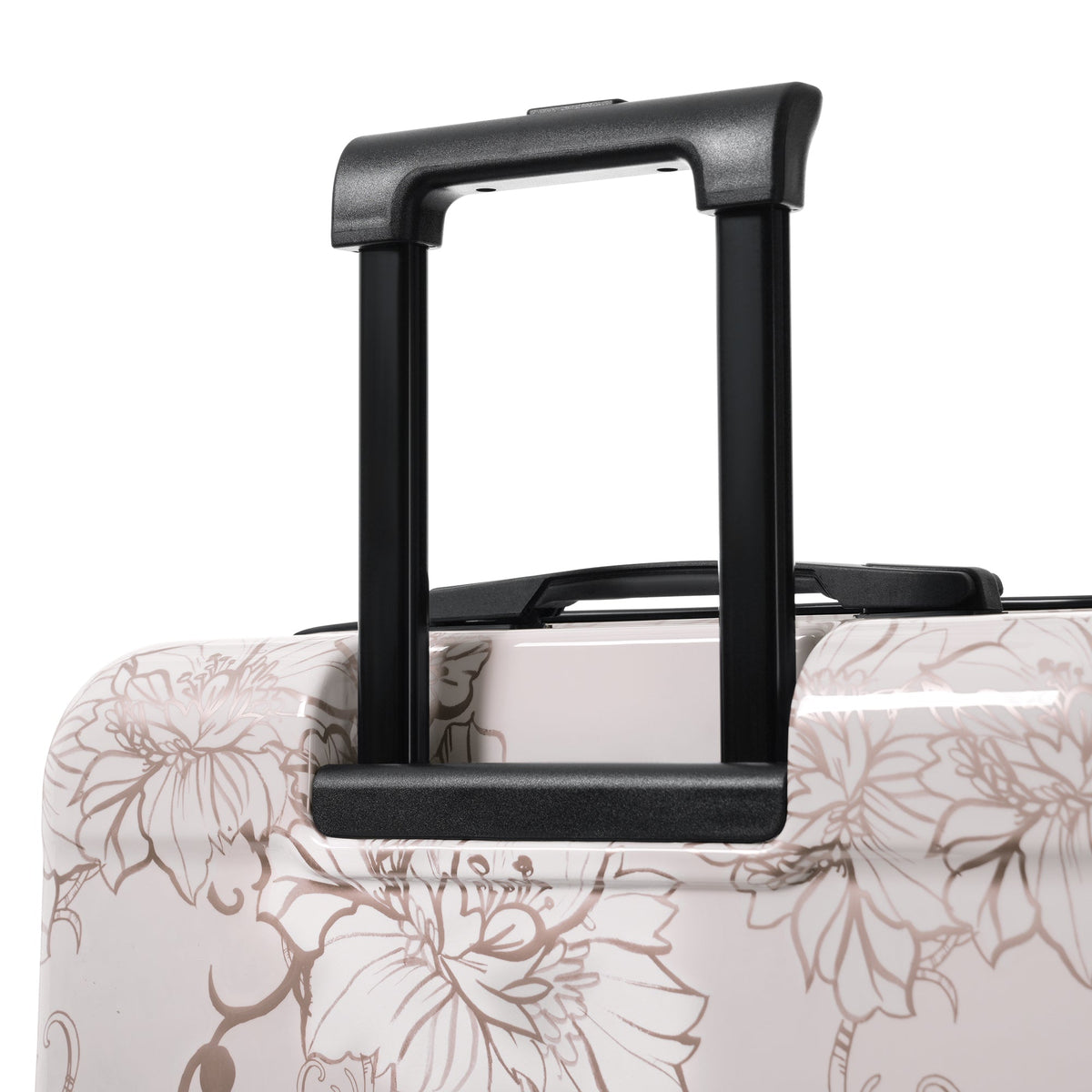 PC+ABS Hardside Luggage Set with Digital Lock - Pink Flower Print