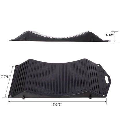 Tire Saver Ramps with Anti-Slip Design - Set of 4, Black