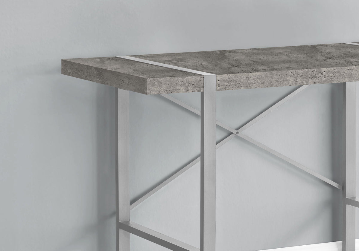 Industrial Computer Desk with Concrete-Look Tabletop - Multiple Colors