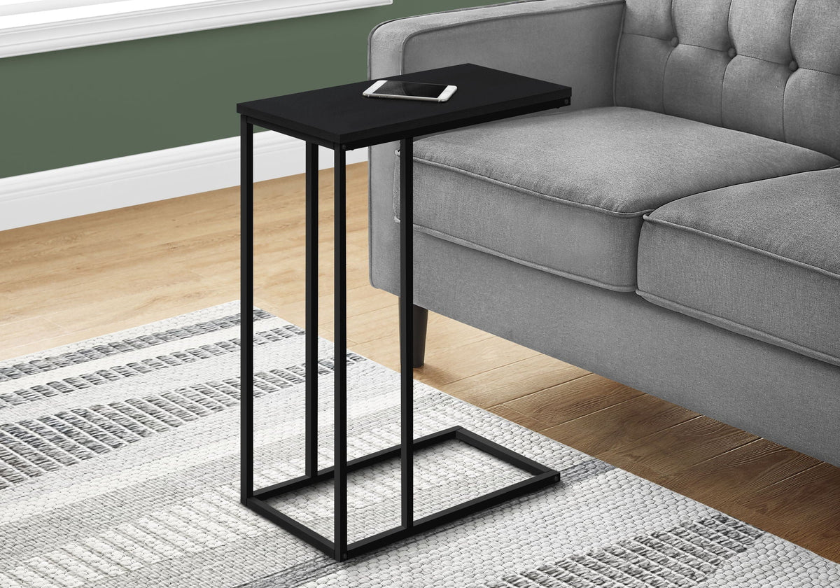 C-Shaped Metal Accent Table with Space-Saving Functionality - Multiple Colors