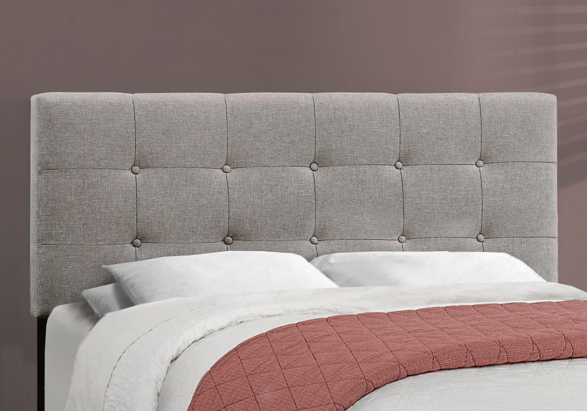 Transitional Upholstered Bed Frame with Tufted Fabric - Multiple Colors